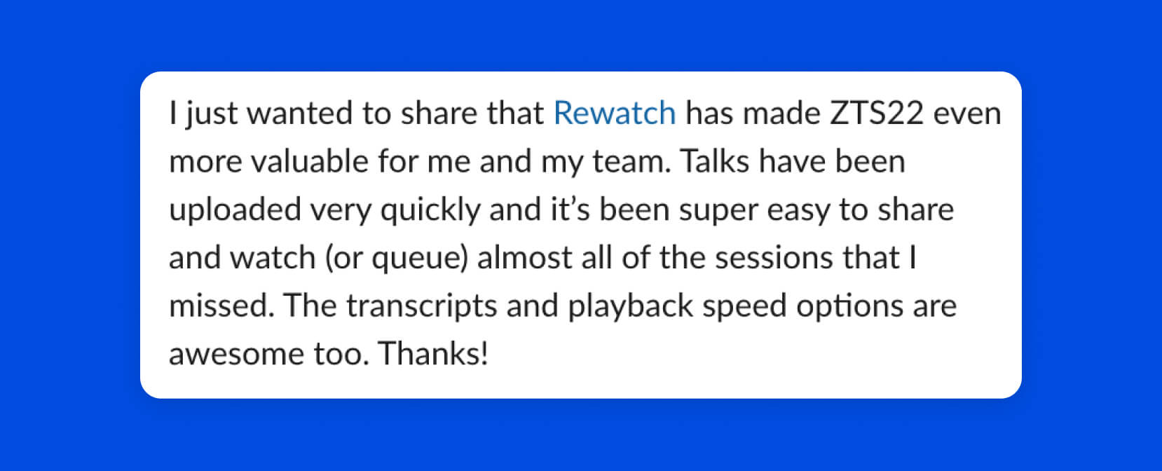 Engineering manager at Zendesk shares his enthusiasm for Rewatch